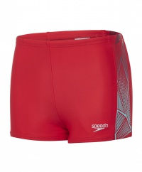 Speedo Star Kick Logo Panel Aquashort Junior Red/Spearmint