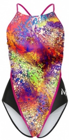 Maillots de bain femme Michael Phelps Kiraly Lady Open Back Multi/Black