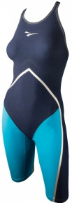 Maillots de bain compétition femme Finis Rival Open Back Kneeskin Navy/Aqua