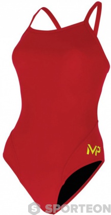Maillots de bain femme Michael Phelps Solid Mid Back Red