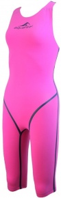 Maillots de bain compétition femme Aquafeel Neck To Knee Oxygen Racing Pink
