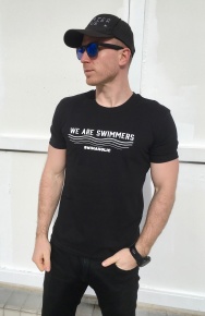 Swimaholic We Are Swimmers T-Shirt Men Black