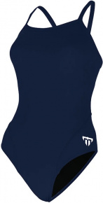 Maillots de bain femme Michael Phelps Solid Mid Back Navy/White Maillots de bain femme Michael Phelps Solid Mid Back Navy/White