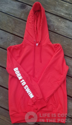 BornToSwim Sweatshirt Hoodie Red