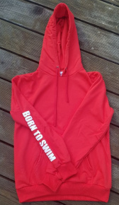 BornToSwim Sweatshirt Hoodie Red