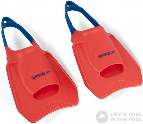 Palmes de natation Speedo Biofuse Fitness Fin Fluro Tangerine/Pool Blue/Blue Flame