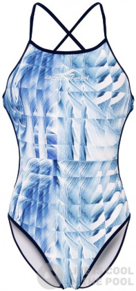 Maillots de bain femme Aquafeel Ice Cubes Mini-Crossback Blue/White