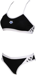 Arena Icons Bikini Cross Back Solid Black/White Arena Icons Bikini Cross Back Solid Black/White