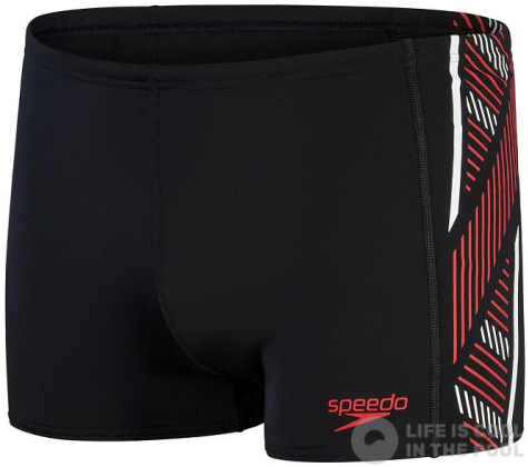 Maillots de bain homme Speedo Tech Panel Aquashort Black/Fed Red/White