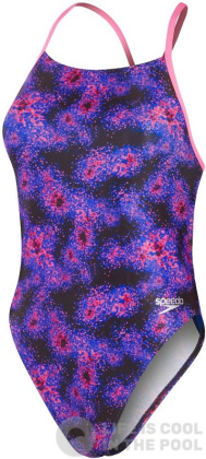 Maillots de bain femme Speedo Allover Digital Lattice Back Hyper Lights Black/Cobalt/Indigo Glow/Orchid
