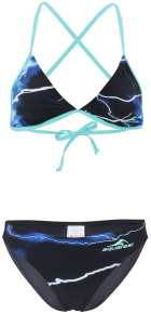 Maillot de bain deux pièces pour femmes Aquafeel Flash Sun Bikini Black/Blue