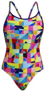 Maillots de bain femme Funkita On The Grid Diamond Back One Piece