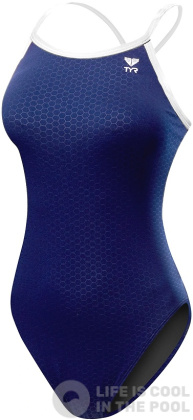 Maillots de bain femme Tyr Hexa Diamondfit Navy/White
