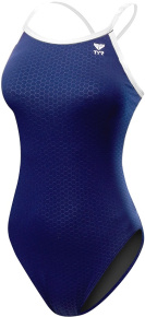 Maillots de bain femme Tyr Hexa Diamondfit Navy/White