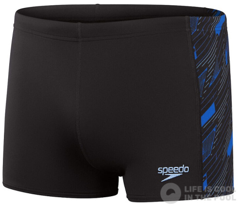 Maillots de bain homme Speedo Hyperboom Panel Aquashort Black/Curious Blue/True Cobalt