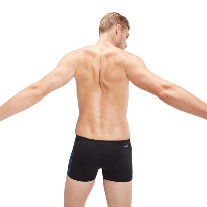 Maillots de bain homme Speedo Hyperboom Panel Aquashort Black/Curious Blue/True Cobalt