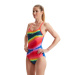 Maillots de bain femme Speedo Allover Fixed Crossback Blue/Pink