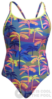 Maillots de bain femme Funkita Palm A Lot Diamond Back One Piece