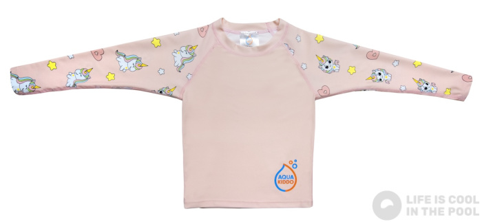 T-shirt UV de plage enfant Aquakiddo UV Protection Shirt Unicorns