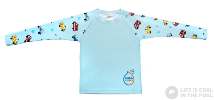 T-shirt UV de plage enfant Aquakiddo UV Protection Shirt Cars