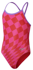 Speedo Allover Digital Vback Girls Watermelon/Flare Pink Speedo Allover Digital Vback Girls Watermelon/Flare Pink