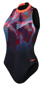 Speedo Printed Hydrasuit Black/Plum Dandy Speedo Printed Hydrasuit Black/Plum Dandy