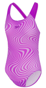 Speedo Digital Allover Splashback Girls Diva Pink Speedo Digital Allover Splashback Girls Diva Pink
