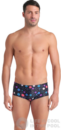 Arena Performance Funny Prints Contour LW Swim Shorts Black Multi