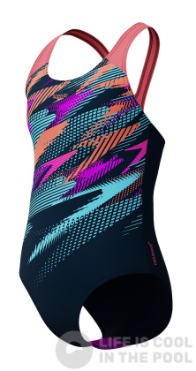 Speedo Digi Placement Splashback Black/Multi