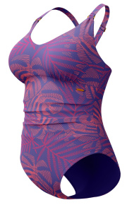 Speedo Shaping Printed V Neck 1 Piece Violet/Blue Speedo Shaping Printed V Neck 1 Piece Violet/Blue