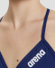 Arena Solid Tie Back Top Navy/White