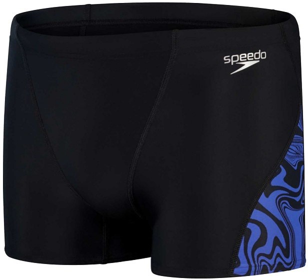 Maillots de bain homme Speedo Allover V-Cut Aquashort Black/Chroma Blue