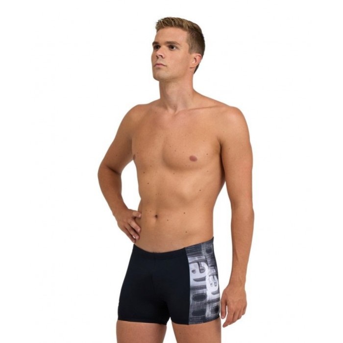Maillots de bain homme Arena Overlap Swim Short Black/White Multi