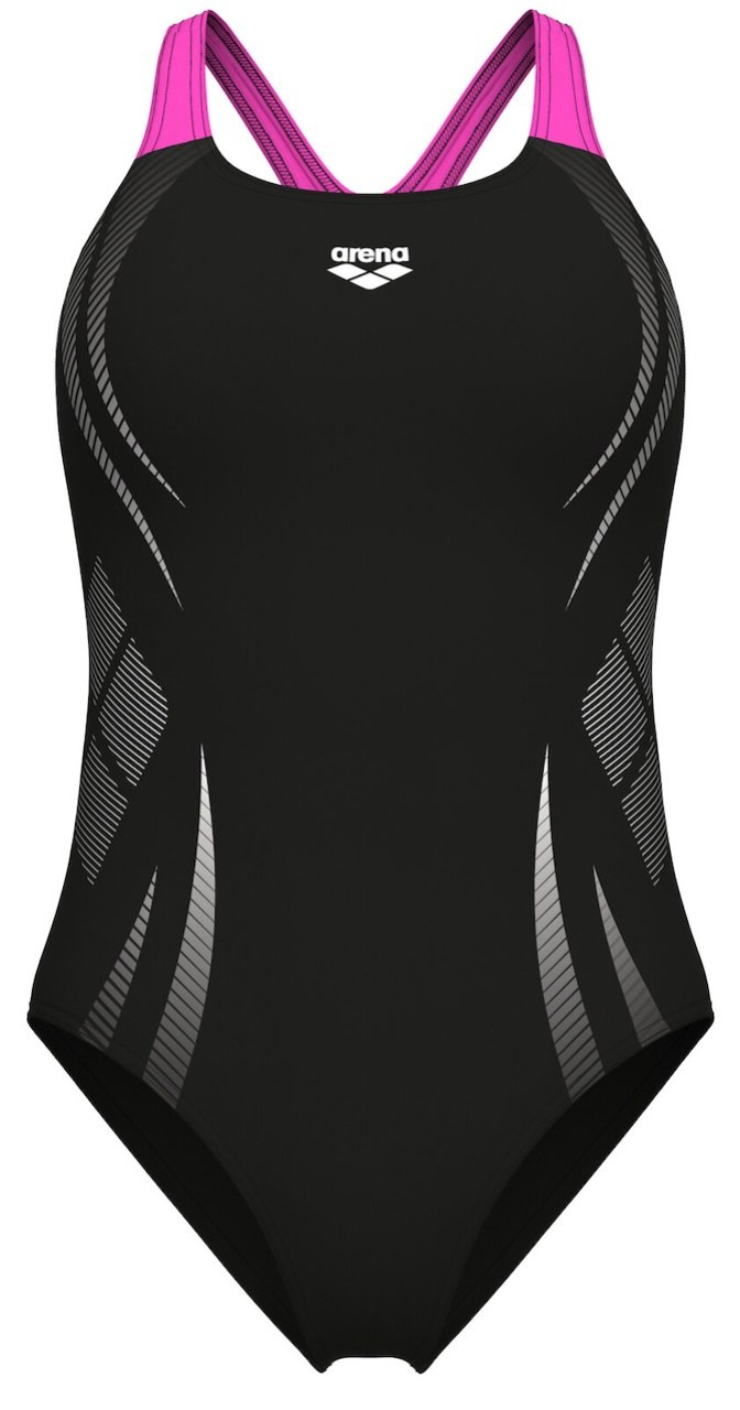 Arena Poseidonia Swim Pro Back Black/Shocking Pink